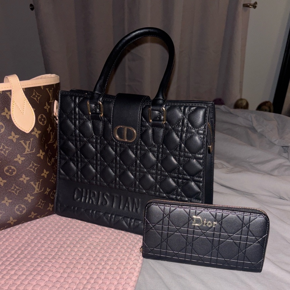Black Quilted Handbag